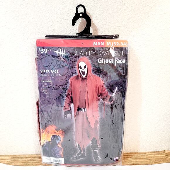 Dead by Daylight Viper Face Adult Halloween Costume Size Mans Med 32-34 NEW - Picture 1 of 8